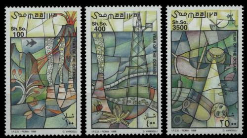 Poštové známky Somálsko 1998 Medzinárodný rok oceánù Mi# 713-15 Kat 10€