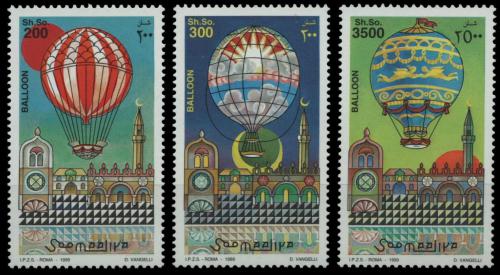 Poštové známky Somálsko 1999 Horkovzdušné balóny Mi# 750-52 Kat 13€