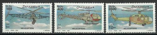 Poštové známky Somálsko 2000 Helikoptéry TOP SET Mi# 811-13 Kat 16€