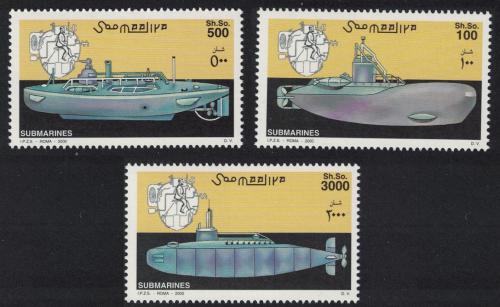 Poštové známky Somálsko 2000 Ponorky Mi# 815-17 Kat 14€