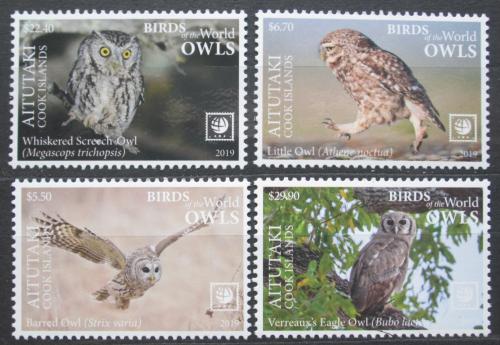 Poštové známky Aitutaki 2019 Sovy TOP SET Mi# 1063-66 Kat 95€