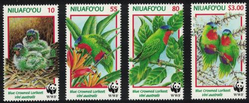 Poštové známky Tonga Niuafo´ou 1998 Vini modrotemenný, WWF Mi# 326-29 Kat 14€