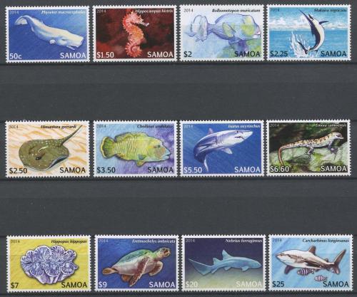 Poštové známky Samoa 2014 Místní fauna TOP SET Mi# 1144-55 Kat 55€