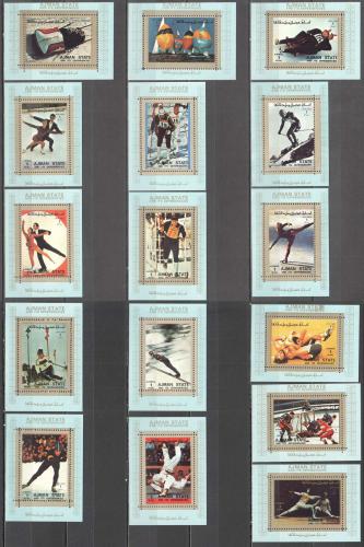 Poštové známky Adžmán 1973 Olympijské hry Mi# N/N Blocks Kat 32€