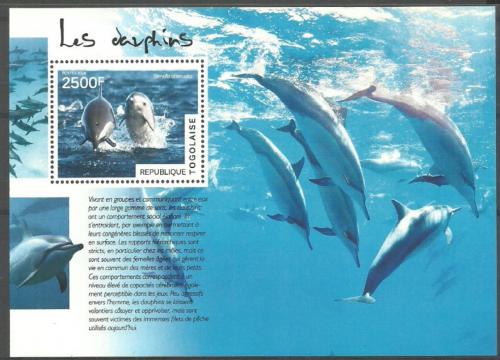 Poštová známka Togo 2014 Delfíny Mi# Block 1053 Kat 10€