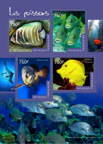 Poštové známky Togo 2014 Ryby Mi# 6111-14 Kat 12€