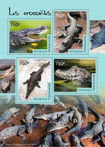 Poštové známky Togo 2014 Krokodíly Mi# 6116-19 Kat 12€