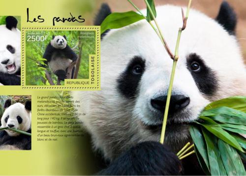 Poštová známka Togo 2014 Pandy Mi# Block 1047 Kat 10€