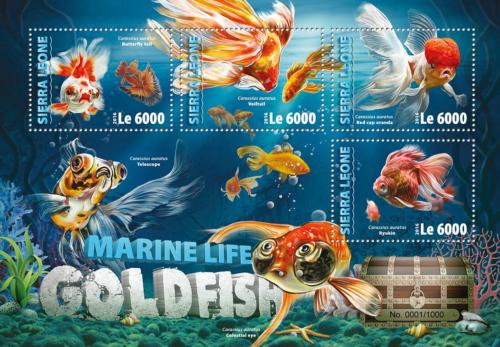 Poštové známky Sierra Leone 2016 Malé ryby Mi# 7018-21 Kat 11€