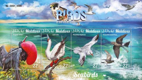 Poštové známky Maldivy 2015 Moøští ptáci Mi# 6095-98 Kat 11€