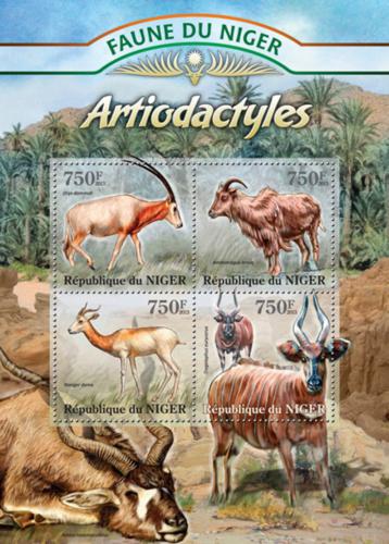 Potov znmky Niger 2013 Sudokopytnci Mi# 2085-88 Kat 12