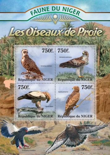 Potov znmky Niger 2013 Dravci Mi# 2063-66 Kat 12