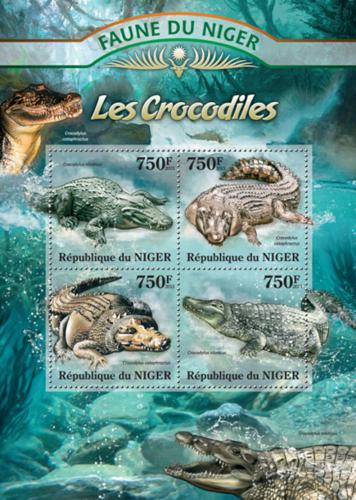 Poštové známky Niger 2013 Krokodíly Mi# 2041-44 Kat 12€