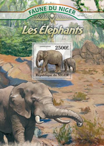 Poštová známka Niger 2013 Slony Mi# Block 160 Kat 10€