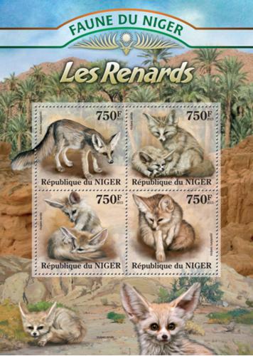 Poštové známky Niger 2013 Lišky Mi# 2105-08 Kat 12€