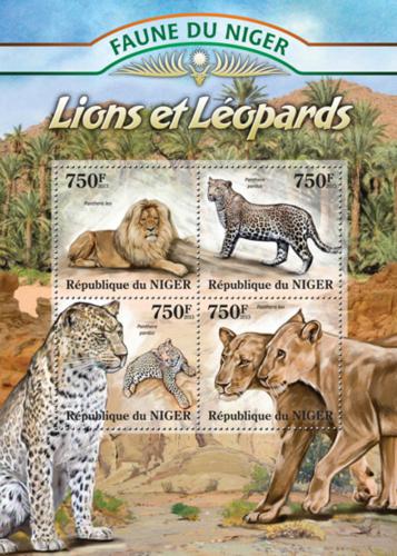Poštové známky Niger 2013 Levy a levharti Mi# 2121-24 Kat 12€