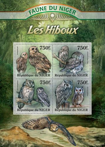 Poštové známky Niger 2013 Sovy Mi# 2067-70 Kat 12€