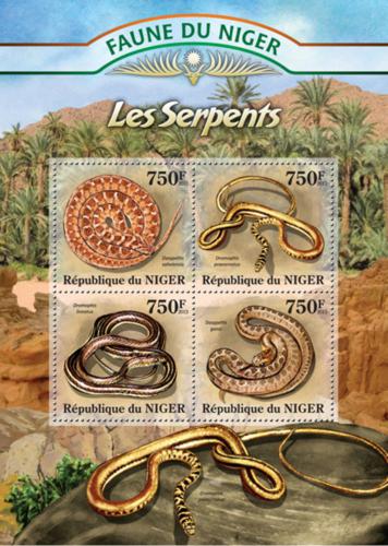 Poštové známky Niger 2013 Hady Mi# 2046-49 Kat 12€