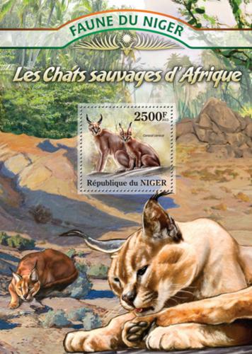 Poštová známka Niger 2013 Divoké maèky Mi# Block 166 Kat 10€ 