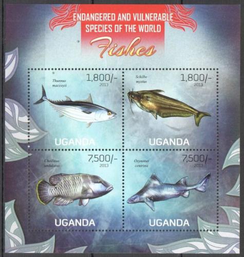 Poštové známky Uganda 2013 Ryby Mi# 3020-23 Kat 22€