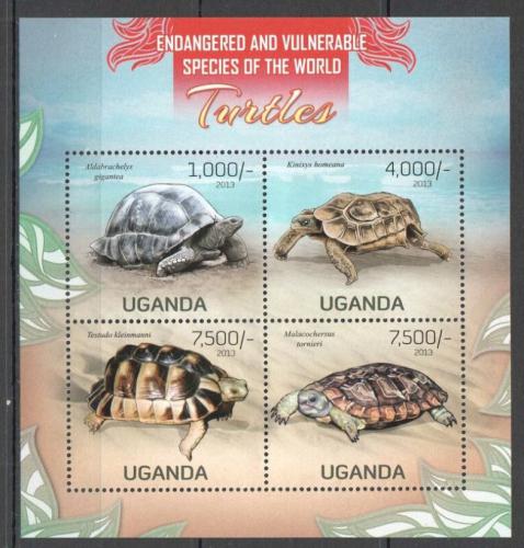 Poštové známky Uganda 2013 Korytnaèky Mi# 3005-08 Kat 24€