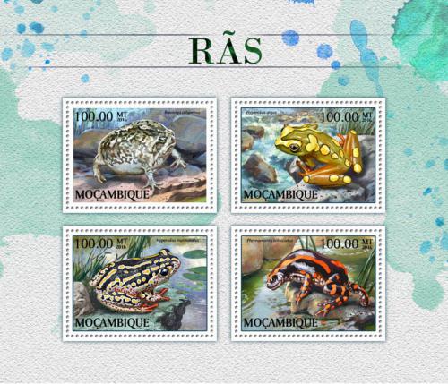 Poštové známky Mozambik 2016 Žaby Mi# 8904-07 Kat 22€ 