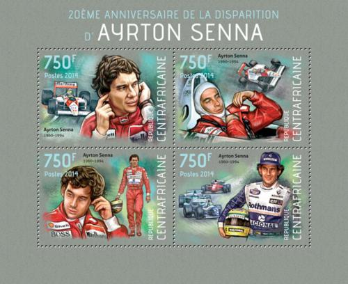 Potov znmky SAR 2014 Formule 1, Ayrton Senna Mi# 4550-53 Kat 14