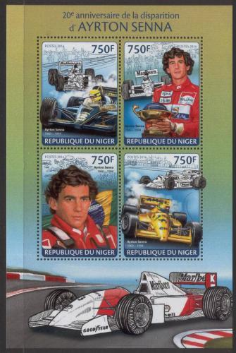 Poštové známky Niger 2014 Ayrton Senna, Formule 1 Mi# 2712-15 Kat 12€