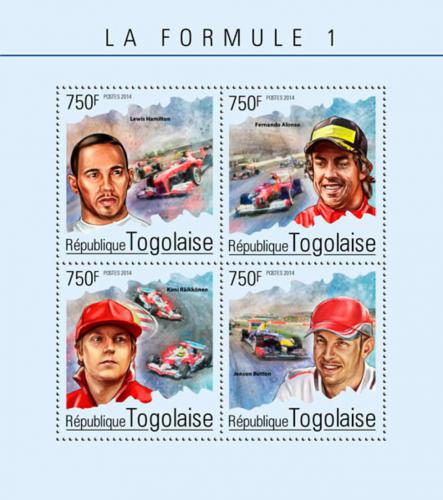 Poštové známky Togo 2014 Formule 1 Mi# 6374-77 Kat 12€