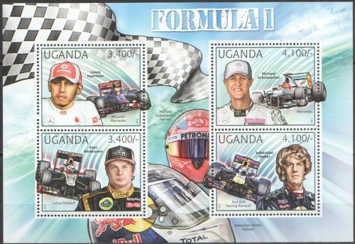 Poštové známky Uganda 2012 Formule 1 Mi# 2906-09 Kat 13€