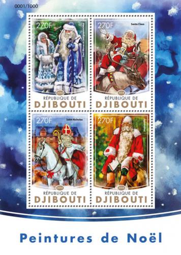 Poštové známky Džibutsko 2016 Vianoce Mi# 1009-12 Kat 12€