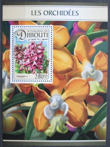 Poštová známka Džibutsko 2016 Orchideje Mi# 1328 Block