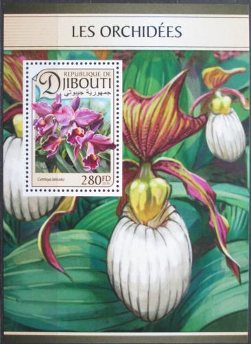 Poštová známka Džibutsko 2016 Orchideje Mi# 1331 Block