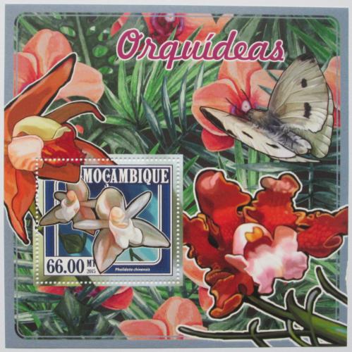 Poštová známka Mozambik 2015 Orchideje Mi# 7690 Block