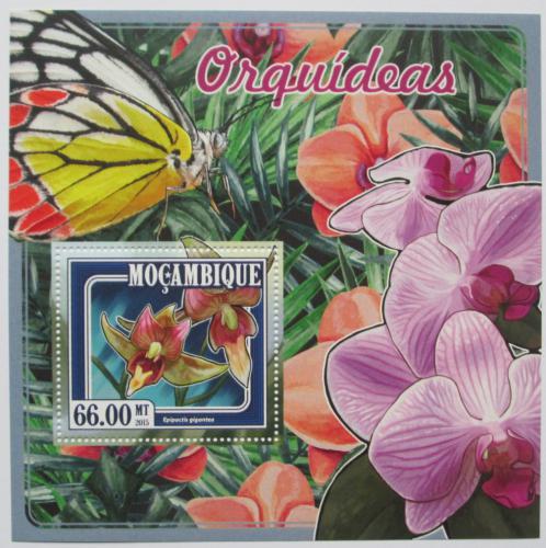 Poštová známka Mozambik 2015 Orchideje Mi# 7691 Block
