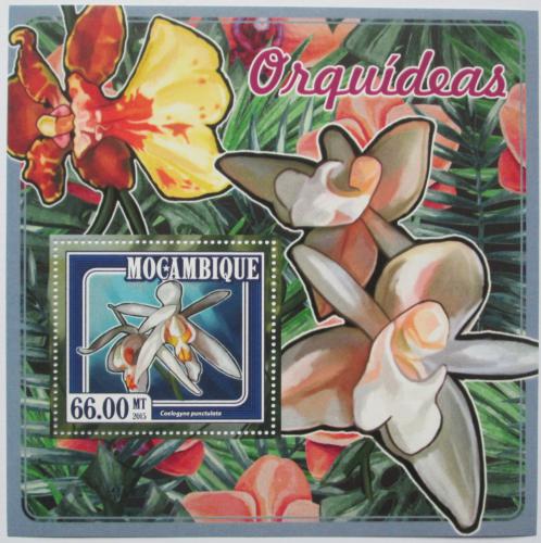 Poštová známka Mozambik 2015 Orchideje Mi# 7693 Block