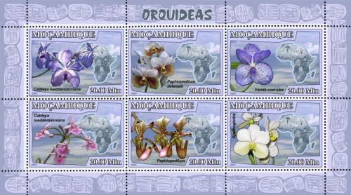 Poštové známky Mozambik 2007 Orchideje Mi# 2912-17 Kat 10€