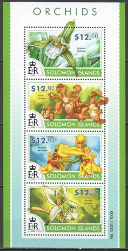 Poštové známky Šalamúnove ostrovy 2015 Orchideje Mi# 3192-95 Kat 17€