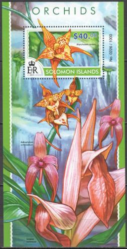 Poštová známka Šalamúnove ostrovy 2015 Orchideje Mi# Block 420 Kat 14€