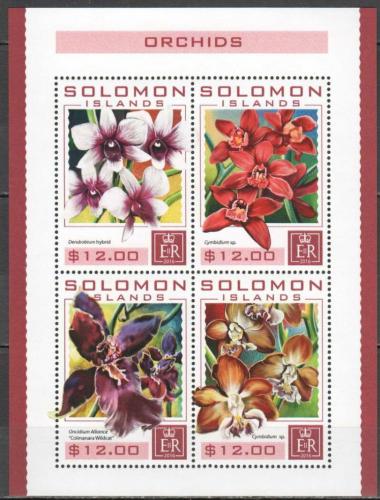 Poštové známky Šalamúnove ostrovy 2016 Orchideje Mi# 3881-84 Kat 14€