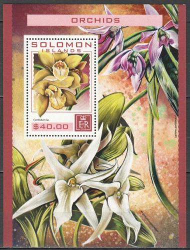 Poštová známka Šalamúnove ostrovy 2016 Orchideje Mi# Block 557 Kat 12€