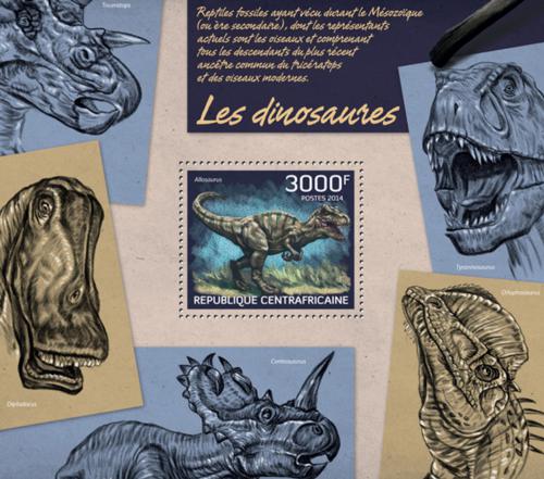Poštová známka SAR 2014 Dinosaury Mi# Block 1151 Kat 14€ 