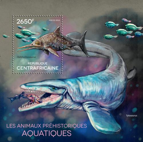 Poštová známka SAR 2014 Vodní dinosaury Mi# Block 1236 Kat 12€