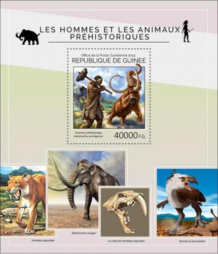 Poštová známka Guinea 2014 Život v praveku Mi# Block 2418 Kat 16€