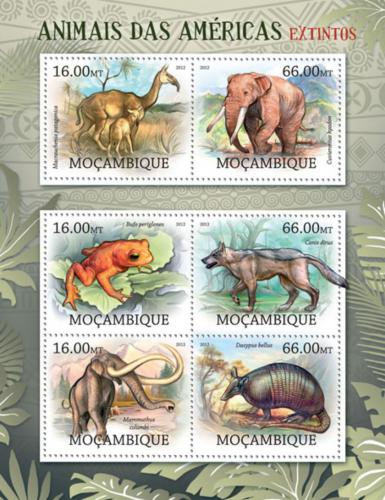 Potov znmky Mozambik 2012 Vyhynul fauna Ameriky Mi# 5782-87 Kat 14