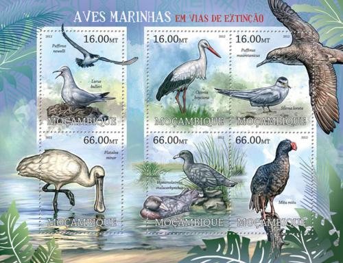 Poštové známky Mozambik 2012 Moøští ptáci na cestì k vyhynutí Mi# 5768-73 Kat 14€