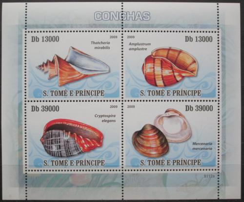 Poštové známky Svätý Tomáš 2008 Mušle Mi# 3781-84 Kat 10€
