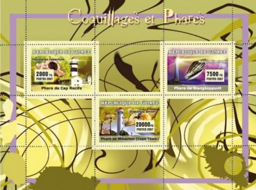 Poštové známky Guinea 2007 Mušle a majáky Mi# 4671-73 Kat 8€