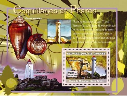 Poštová známka Guinea 2007 Mušle a majáky Mi# Block 1187 Kat 7€