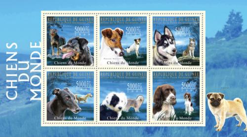 Poštové známky Guinea 2009 Psy Mi# 7198-7203 Kat 12€